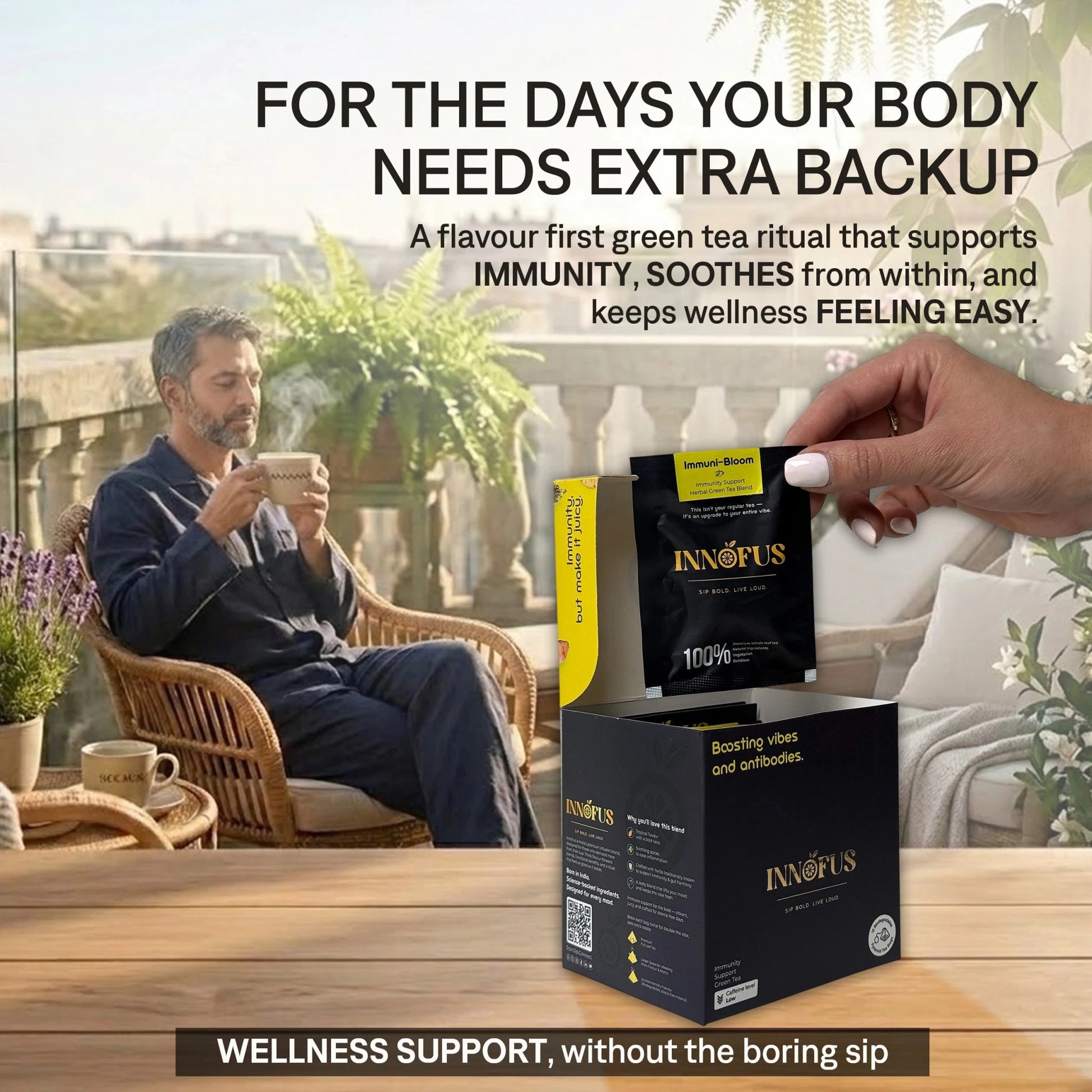 Immuni - Bloom - Immunity Support Green Tea Blend - Innofus