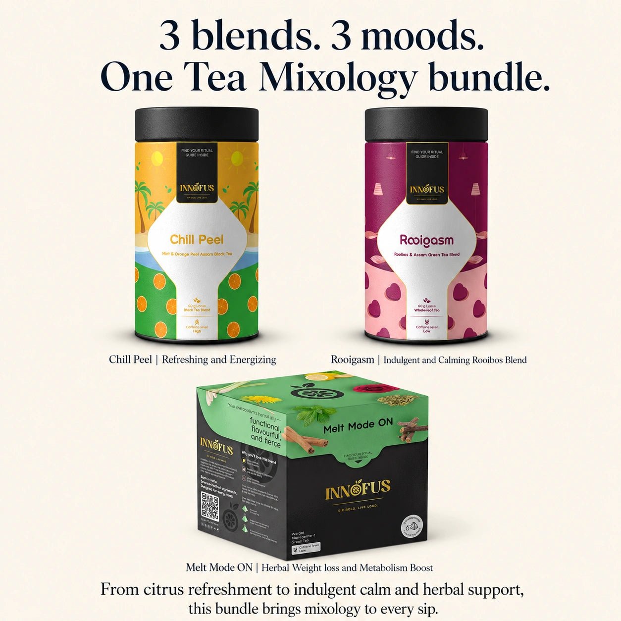 Tea Mixology ( Chill Peel, Rooigasm, Melt Mode ON ) - Innofus