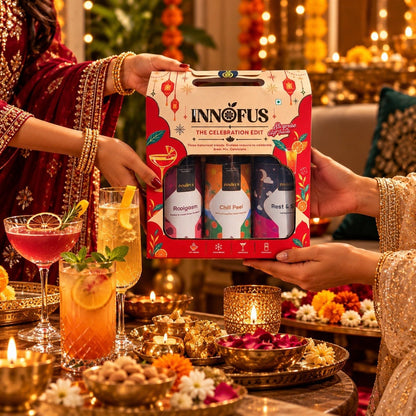 The Celebration Edit - Diwali Gift Box of 3 Loose Leaf Teas - Innofus