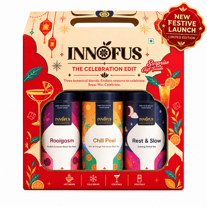 The Celebration Edit Festive Gift Box · 3 Botanical Blends · 180 g Loose-Leaf - Innofus
