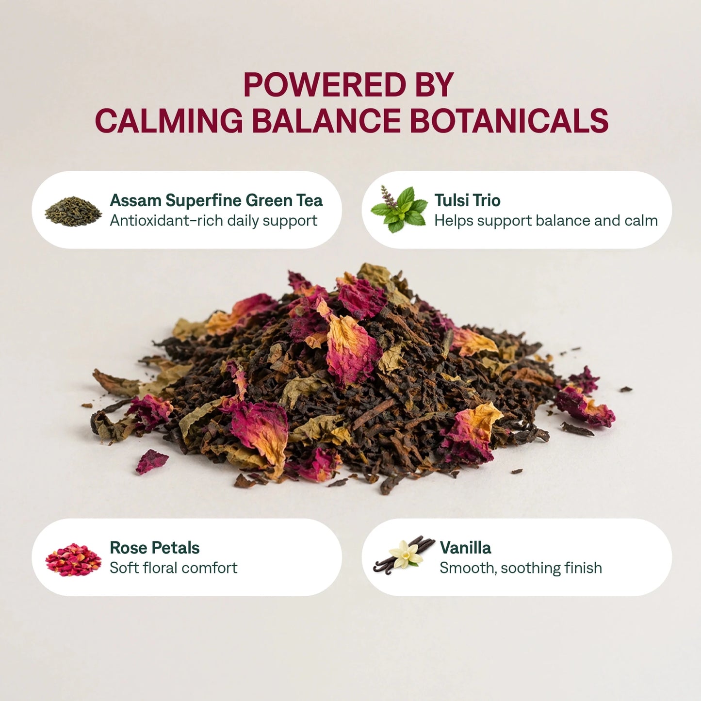 Tulsi Bae - Tulsi Rose Vanilla Green Tea Blend - Innofus