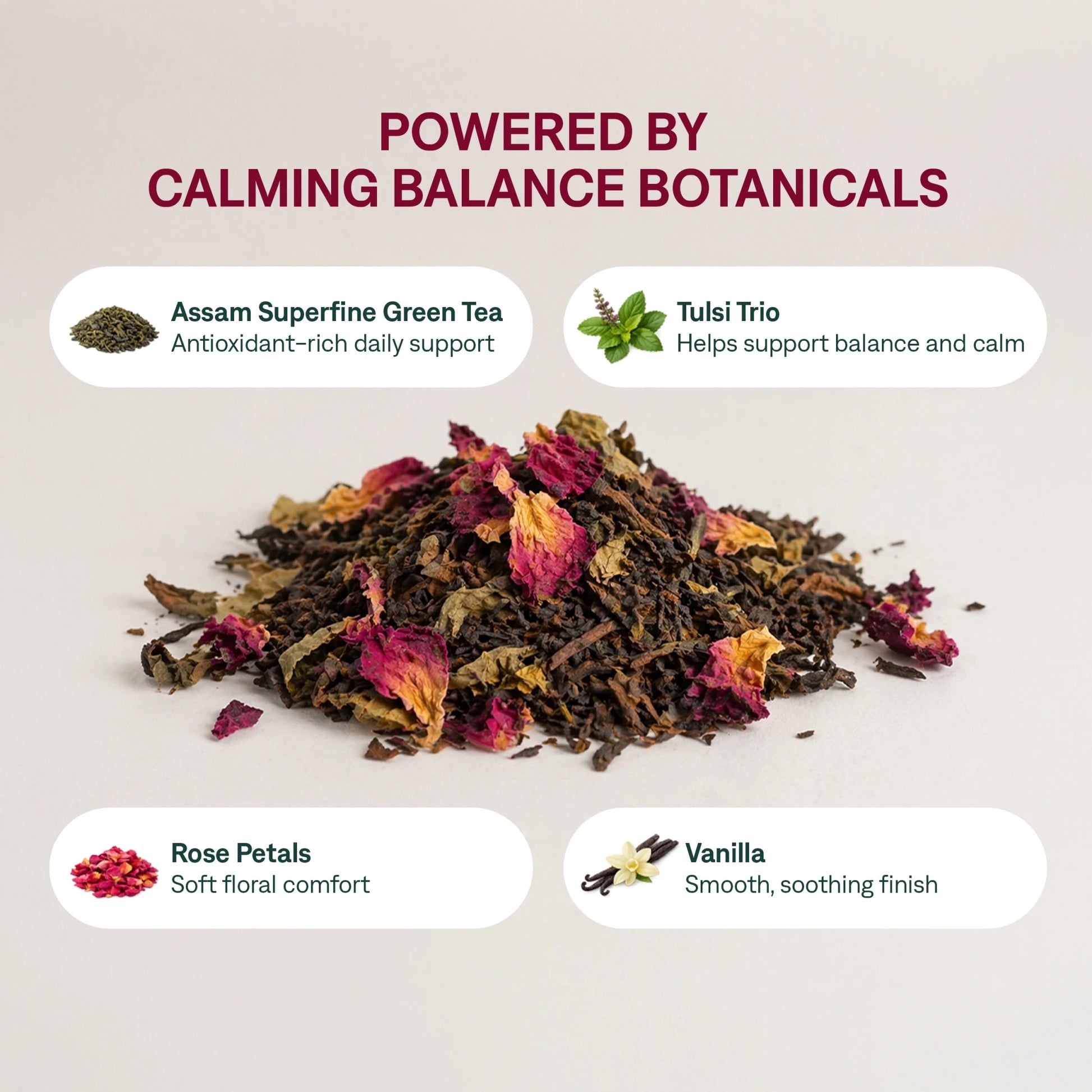 Tulsi Bae - Tulsi Rose Vanilla Green Tea Blend - Innofus